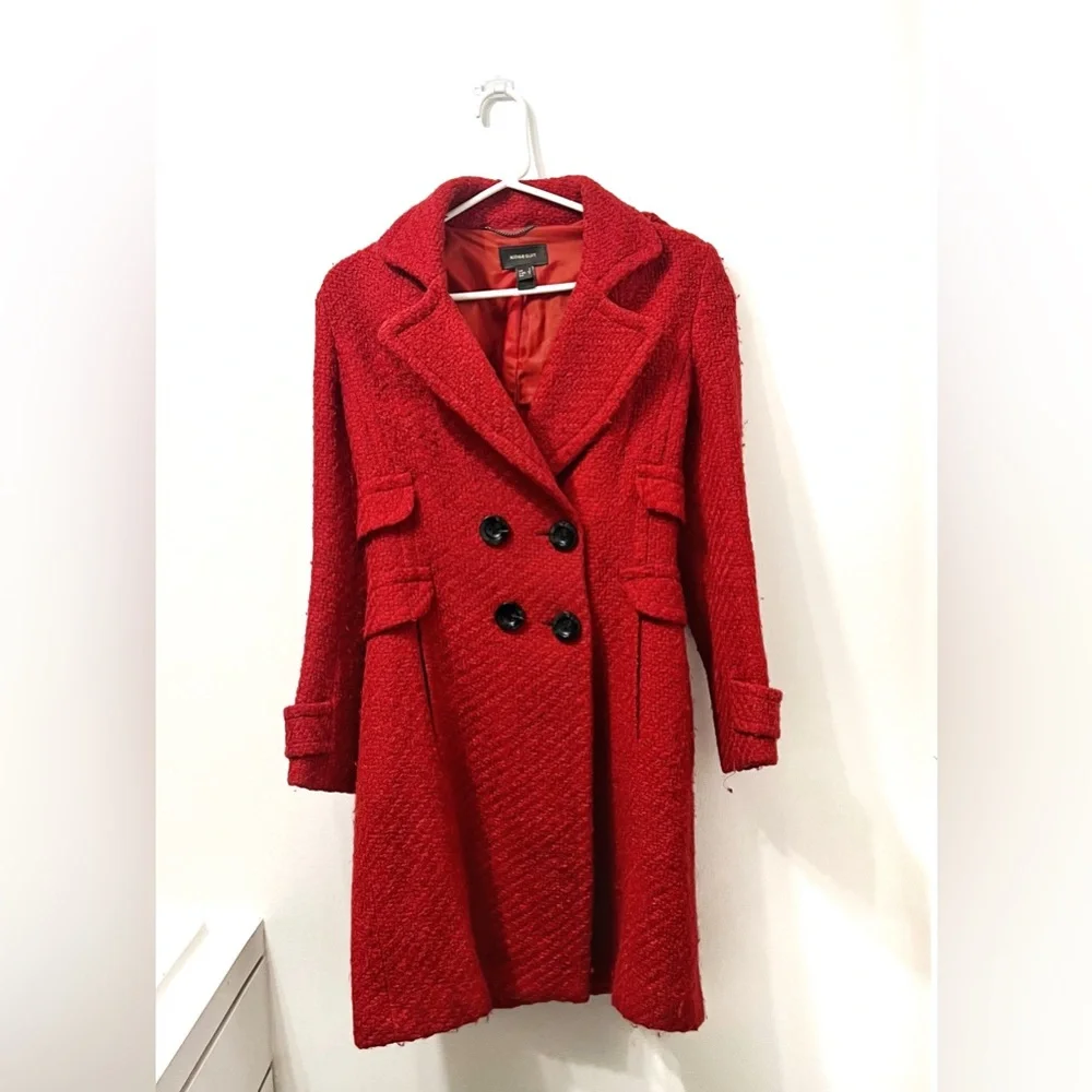 Mango | Red Wool Jacket - Picture 5 of 5